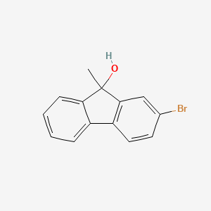 2-Bromo-9-methyl-9H-fluoren-9-ol chemical structure (CAS 713131-50-1)