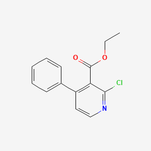 Ethyl 2-chloro-4-phenylnicotinate chemical structure (CAS 713518-44-6)
