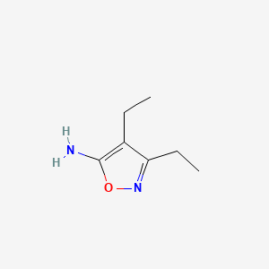 3,4-Diethylisoxazol-5-amine chemical structure (CAS 71378-51-3)