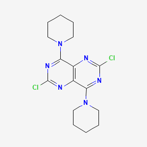 2,6-Dichloro-4,8-di(piperidin-1-yl)pyrimido[5,4-d]pyrimidine chemical structure (CAS 7139-02-8)