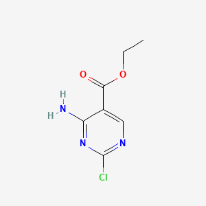 Ethyl 4-amino-2-chloropyrimidine-5-carboxylate chemical structure (CAS 71406-78-5)