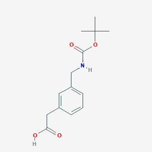 3-[(Boc-amino)methyl]phenylacetic Acid chemical structure (CAS 71420-95-6)