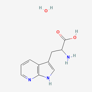 2-Amino-3-(1H-pyrrolo[2,3-b]pyridin-3-yl)propanoic acid hydrate chemical structure (CAS 7146-37-4)