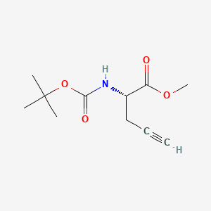 (S)-Methyl 2-((tert-butoxycarbonyl)amino)pent-4-ynoate chemical structure (CAS 71460-02-1)