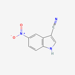 5-Nitro-1H-indole-3-carbonitrile chemical structure (CAS 7147-14-0)