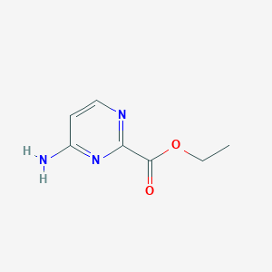 Ethyl 4-aminopyrimidine-2-carboxylate chemical structure (CAS 71470-41-2)