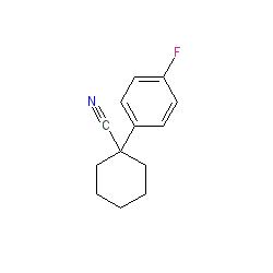 1-(4-Fluorophenyl)cyclohexanecarbonitrile chemical structure (CAS 71486-43-6)