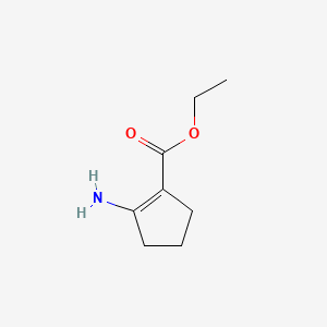 Ethyl 2-aminocyclopent-1-enecarboxylate chemical structure (CAS 7149-18-0)