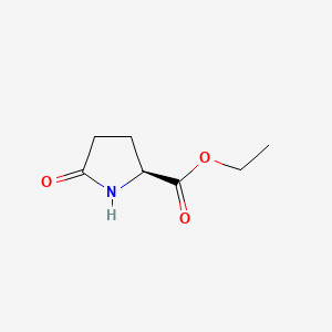 Ethyl (S)-5-oxopyrrolidine-2-carboxylate chemical structure (CAS 7149-65-7)