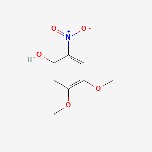 4,5-Dimethoxy-2-nitrophenol chemical structure (CAS 7158-91-0)