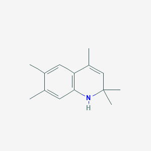 2,2,4,6,7-Pentamethyl-1,2-dihydroquinoline chemical structure (CAS 716-51-8)