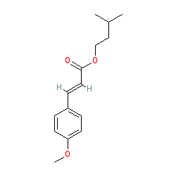 Isopentyl 3-(4-methoxyphenyl)acrylate chemical structure (CAS 71617-10-2)
