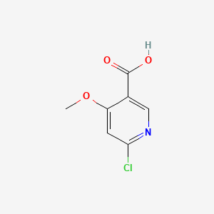 6-Chloro-4-methoxynicotinic acid chemical structure (CAS 716362-10-6)