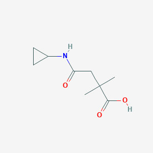 4-(Cyclopropylamino)-2,2-dimethyl-4-oxobutanoic acid chemical structure (CAS 716362-32-2)