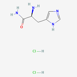 (S)-2-Amino-3-(1H-imidazol-5-yl)propanamide dihydrochloride chemical structure (CAS 71666-95-0)