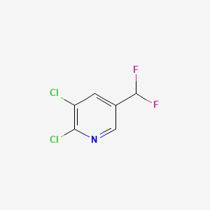 2,3-Dichloro-5-(difluoromethyl)pyridine chemical structure (CAS 71690-06-7)