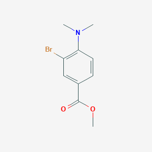 Methyl 3-bromo-4-(dimethylamino)benzoate chemical structure (CAS 71695-21-1)