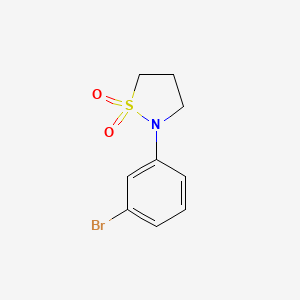 2-(3-Bromophenyl)isothiazolidine 1,1-dioxide chemical structure (CAS 71703-15-6)