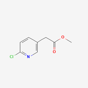 Methyl 2-(6-chloropyridin-3-yl)acetate chemical structure (CAS 717106-69-9)