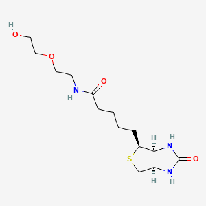 N-(2-(2-Hydroxyethoxy)ethyl)-5-((3aS,4S,6aR)-2-oxohexahydro-1H-thieno[3,4-d]imidazol-4-yl)pentanamide chemical structure (CAS 717119-80-7)
