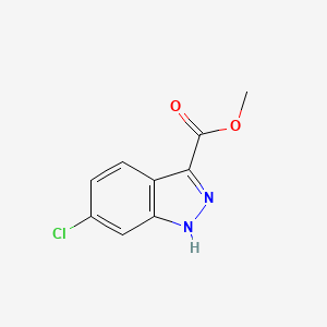 Methyl 6-chloro-1H-indazole-3-carboxylate chemical structure (CAS 717134-47-9)