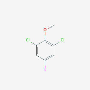 1,3-Dichloro-5-iodo-2-methoxybenzene chemical structure (CAS 71742-42-2)
