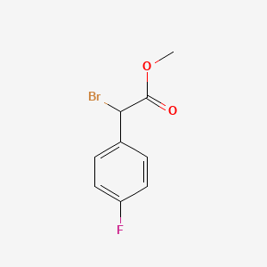 Methyl 2-bromo-2-(4-fluorophenyl)acetate chemical structure (CAS 71783-54-5)