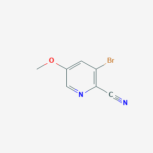 3-Bromo-5-methoxypicolinonitrile chemical structure (CAS 717843-46-4)