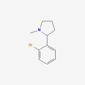 2-(2-Bromophenyl)-1-methylpyrrolidine chemical structure (CAS 71819-31-3)