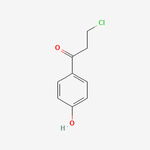 3-Chloro-4'-hydroxypropiophenone chemical structure (CAS 7182-38-9)
