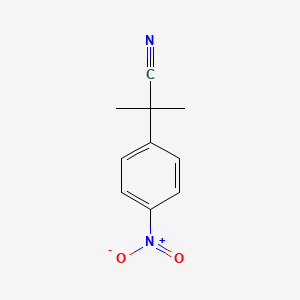 2-Methyl-2-(4-nitrophenyl)propanenitrile chemical structure (CAS 71825-51-9)