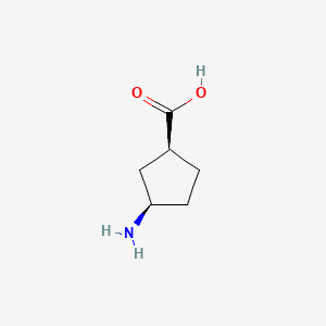 (1S,3R)-3-Aminocyclopentanecarboxylic acid chemical structure (CAS 71830-07-4)