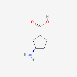 (1R,3S)-3-Aminocyclopentanecarboxylic acid chemical structure (CAS 71830-08-5)