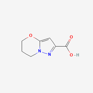 6,7-Dihydro-5H-pyrazolo[5,1-b][1,3]oxazine-2-carboxylic acid chemical structure (CAS 718621-99-9)