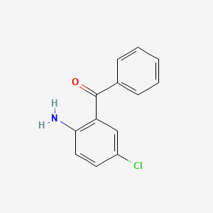 (2-Amino-5-chlorophenyl)(phenyl)methanone chemical structure (CAS 719-59-5)