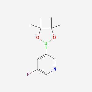3-Fluoro-5-(4,4,5,5-tetramethyl-1,3,2-dioxaborolan-2-yl)pyridine chemical structure (CAS 719268-92-5)