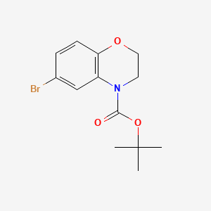 tert-Butyl 6-bromo-2H-benzo[b][1,4]oxazine-4(3H)-carboxylate chemical structure (CAS 719310-31-3)