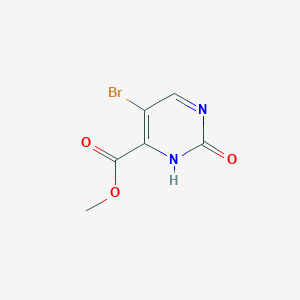 Methyl 5-bromo-2-hydroxypyrimidine-4-carboxylate chemical structure (CAS 71933-03-4)