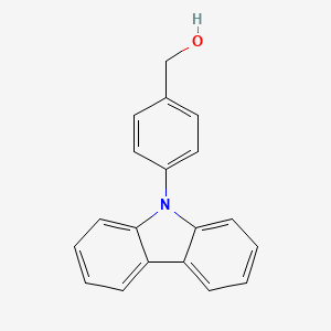 (4-(9H-Carbazol-9-yl)phenyl)methanol chemical structure (CAS 71935-22-3)