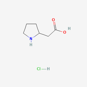 Pyrrolidin-2-yl-acetic acid hydrochloride chemical structure (CAS 71985-79-0)
