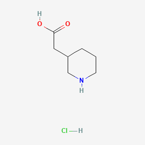 2-(Piperidin-3-yl)acetic acid hydrochloride chemical structure (CAS 71985-81-4)