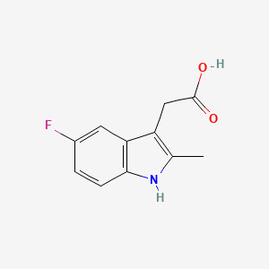 2-(5-Fluoro-2-methyl-1H-indol-3-yl)acetic acid chemical structure (CAS 71987-67-2)