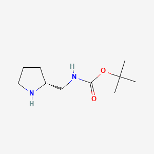 (R)-tert-Butyl (pyrrolidin-2-ylmethyl)carbamate chemical structure (CAS 719999-54-9)
