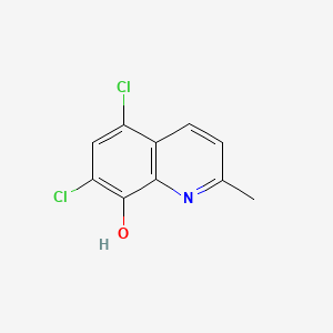 5,7-Dichloro-2-methylquinolin-8-ol chemical structure (CAS 72-80-0)