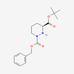 (S)-1-Benzyl 3-tert-butyl tetrahydropyridazine-1,3(2H)-dicarboxylate chemical structure (CAS 72064-51-8)