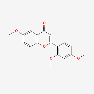 2-(2,4-Dimethoxyphenyl)-6-methoxy-4H-chromen-4-one chemical structure (CAS 720675-74-1)