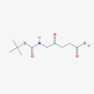 5-((tert-Butoxycarbonyl)amino)-4-oxopentanoic acid chemical structure (CAS 72072-06-1)