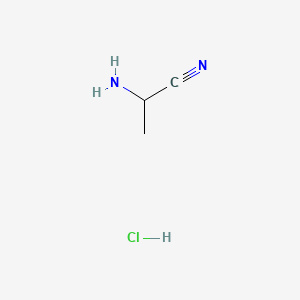 2-Aminopropanenitrile hydrochloride chemical structure (CAS 72187-91-8)