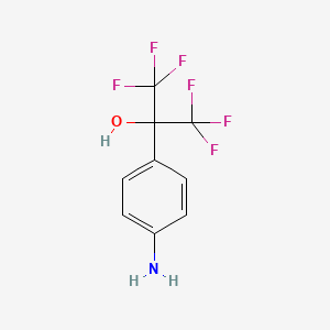 2-(4-Aminophenyl)-1,1,1,3,3,3-hexafluoropropan-2-ol chemical structure (CAS 722-92-9)