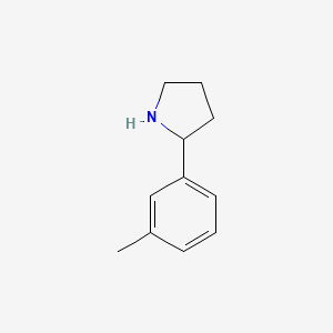 2-(3-Methylphenyl)pyrrolidine chemical structure (CAS 72216-05-8)